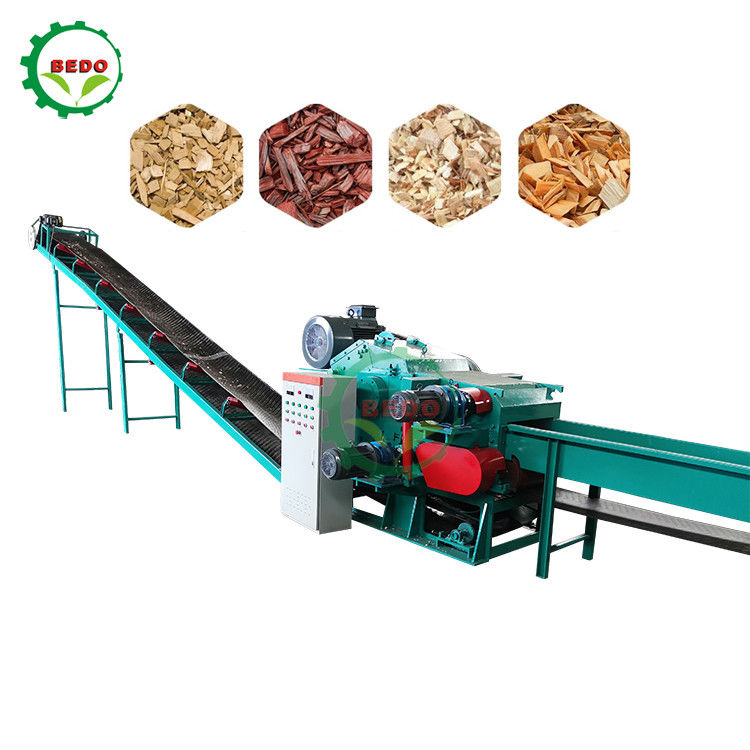 Elektryczny 380V Bamboo Wood Chips Making Machine 8-10T/H Industrial Drum Type Chipper
