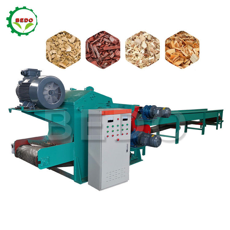 Elektryczny 380V Bamboo Wood Chips Making Machine 8-10T/H Industrial Drum Type Chipper
