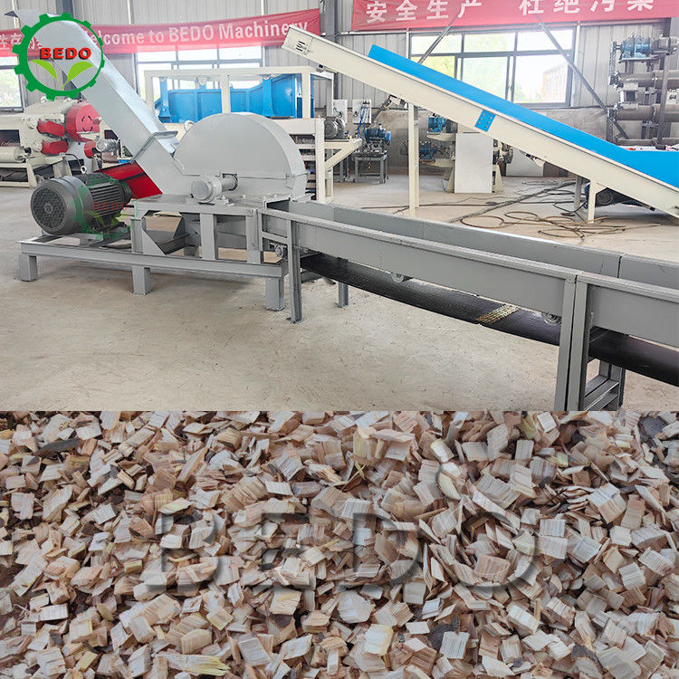 37KW Lasnictwo Maszyna do drzew drzewnej 25-35mm Chips Drum Type Shredder