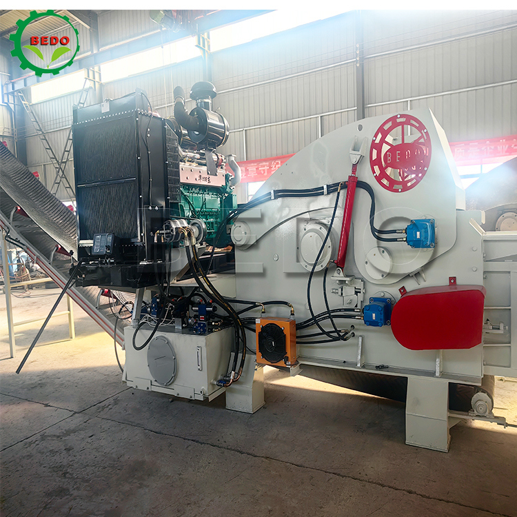 25-35mm Chips Rozmiar 2 sztuk Blade Wood Chipper Machine Industrial Chipping Drum Typ Heavy Duty Shredder