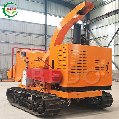 Crawler Drzewo gałąź drzewnej Chipper Shredder Maszyna Diesel Motor 102HP