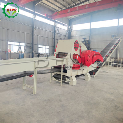 2 sztuk Blade Self Feeding Hydraulic Wood Chipper Machine Smooth Operation Drum Type Shredder